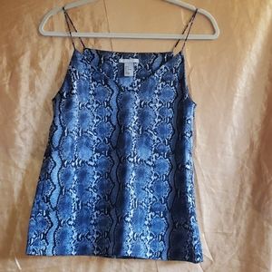 H&M Blue Snake Print Camisole US4